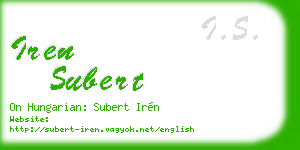 iren subert business card